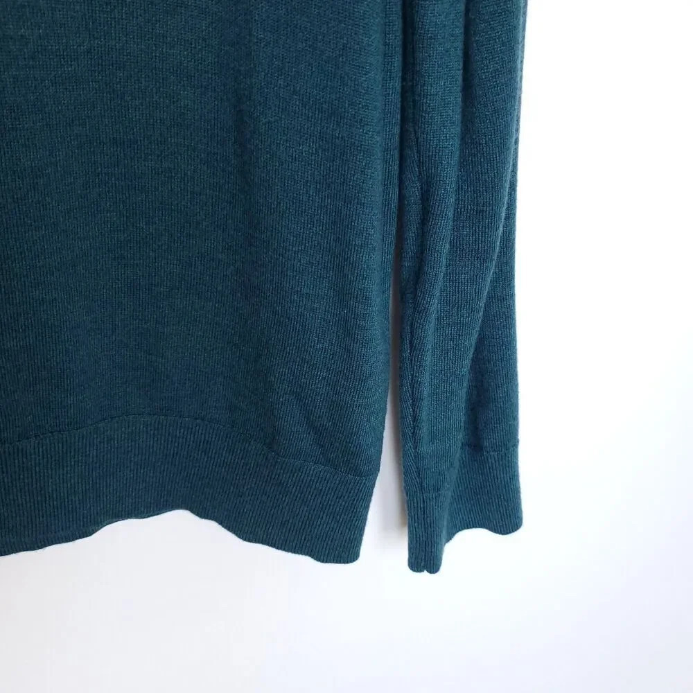 Banana Republic Baruffa Merino Wool Sweater Mens Size Large Blue Italian Yarn - Picture 7 of 13